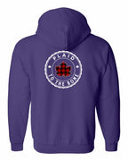 Plaid to the Bone Circle Leaf Left Chest and Back Zip Hoodie - Gildan Canada (sewn Internationally) - Unisex