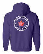 Proud to be Canadian Leaf Left Chest Zip Hoodie - Gildan Canada (sewn Internationally) - Unisex