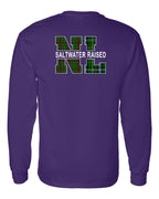 NFLD and Labrador Saltwater Left Chest and Back Long Sleeve Tee - Unisex