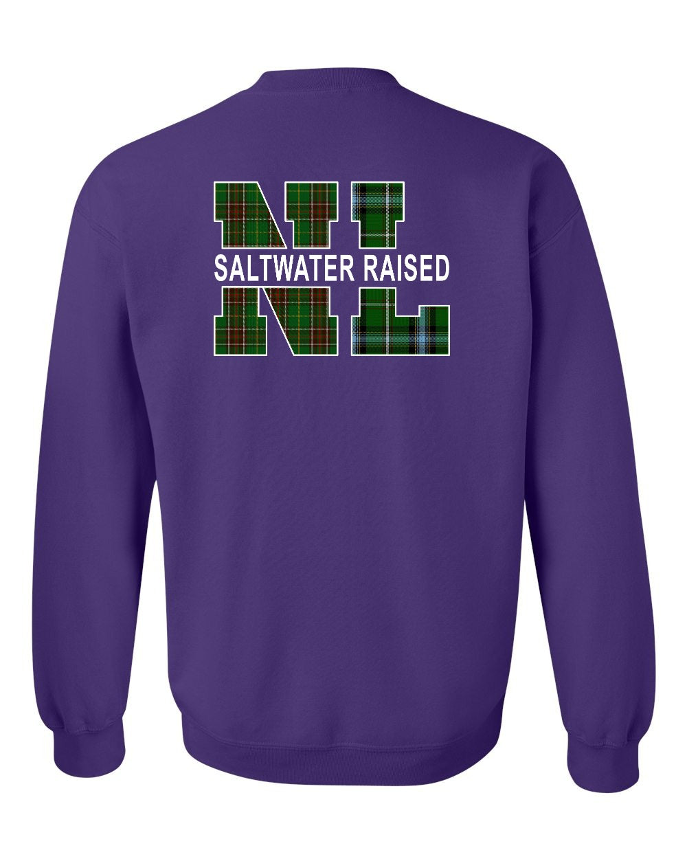 NFLD and Labrador Saltwater Raised Left Chest and Back Crewneck Sweatshirt - Unisex