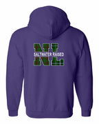 NFLD and Labrador Saltwater Raised Left Chest and Back Zip Hoodie - Unisex