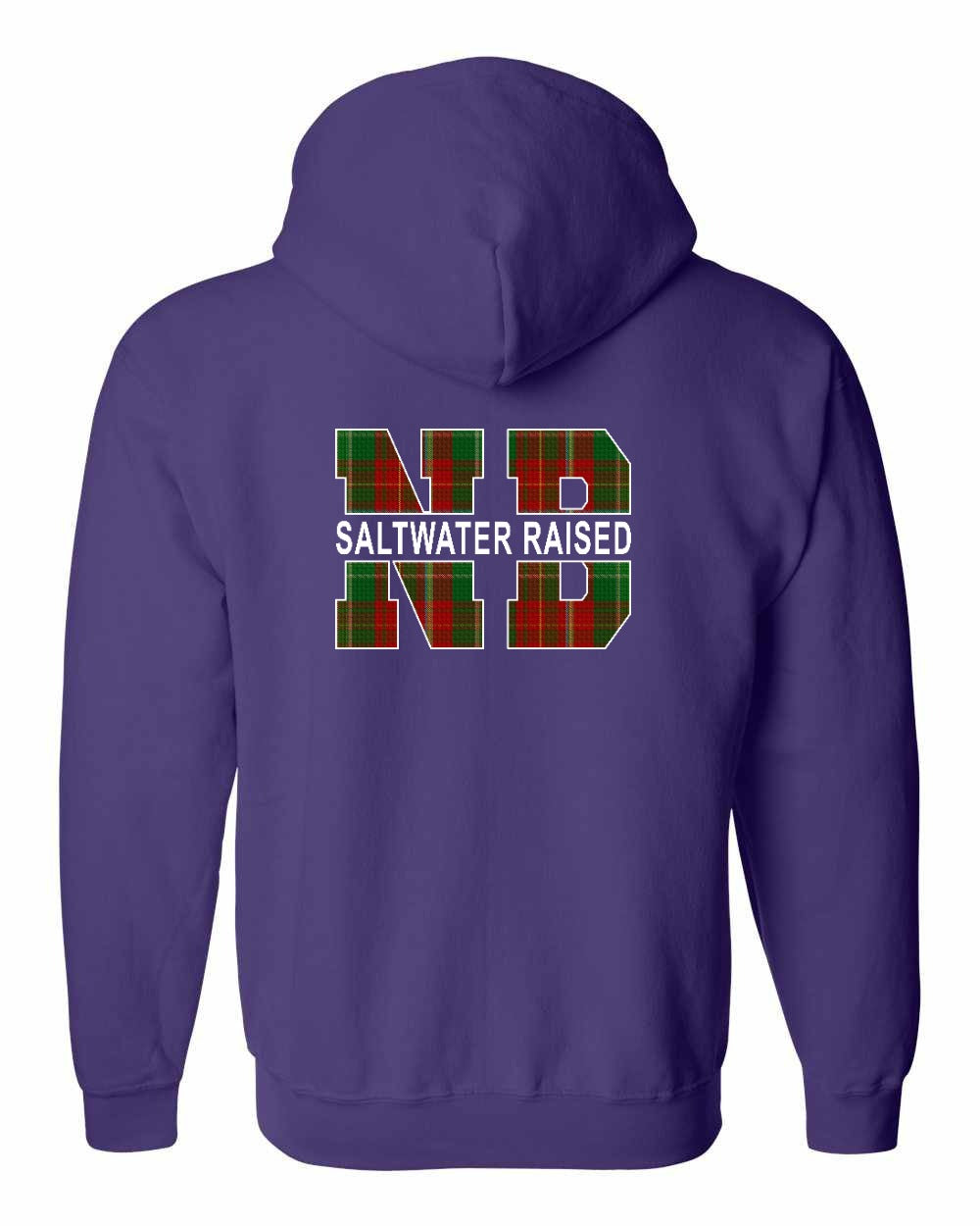 NB Saltwater Raised Left Chest and Back Zip Hoodie Printed NOT STITCHED