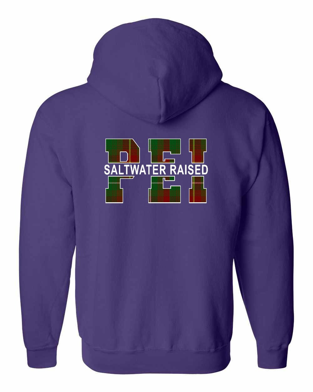 PEI Saltwater Raised Left Chest & Back Zip Hoodie - Unisex