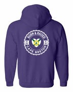 Born and Raised CB Heart Flag Left Chest & Back Zip Hoodie - Unisex