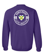 Born and Raised CB Heart Flag Left Chest & Back Crewneck Sweatshirt - Unisex