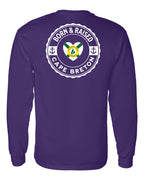 Born and Raised CB Heart Flag Left Chest & Back Long Sleeve Tee - Unisex