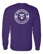 Born and Raised NS Heart Flag Left Chest & Back Long Sleeve Tee - Unisex