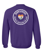 Born and Raised PEI Heart Flag Left Chest & Back Crewneck Sweatshirt - Unisex