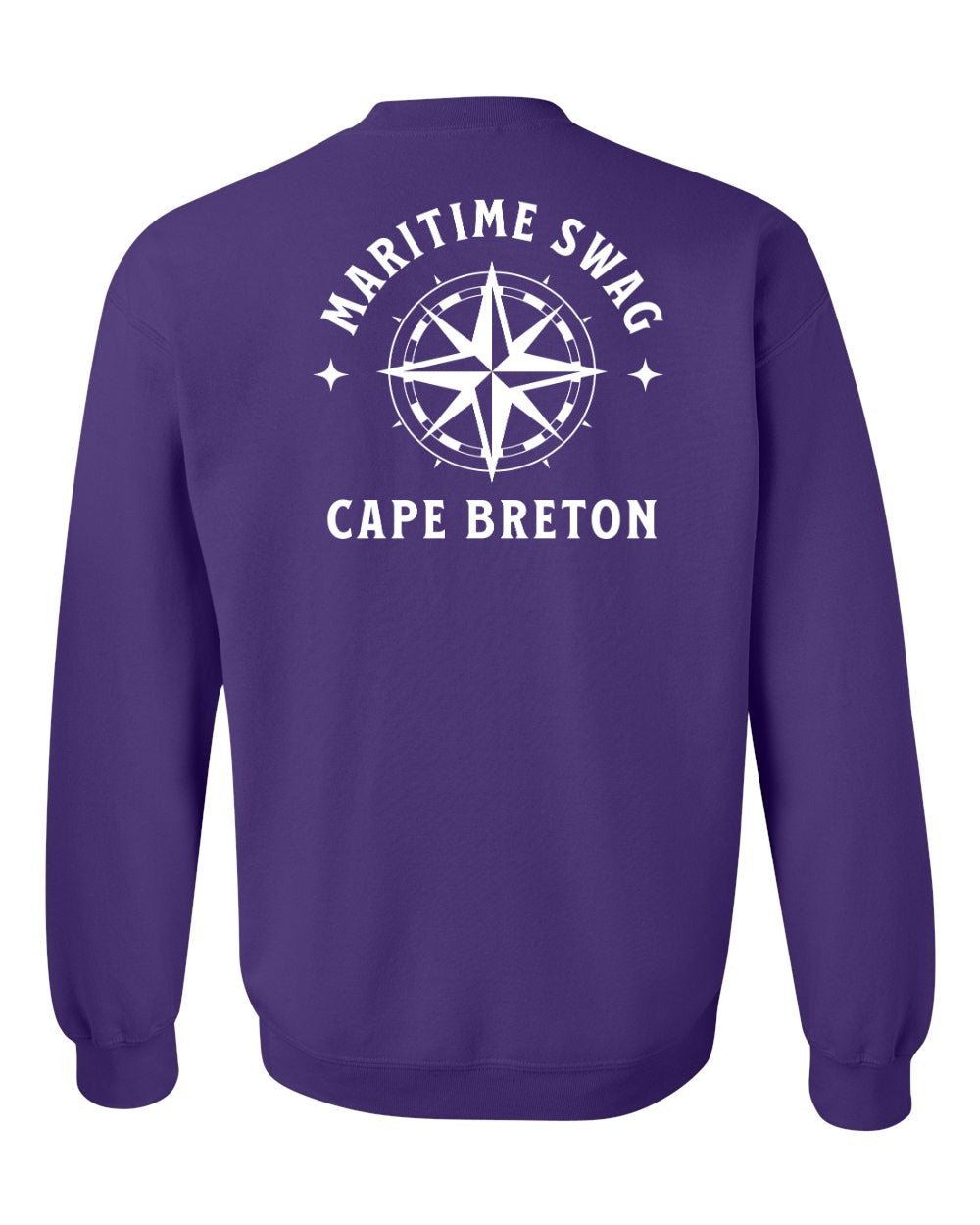 Maritime Swag Cape Breton Compass Left Chest and Back Crewneck Sweatshirt