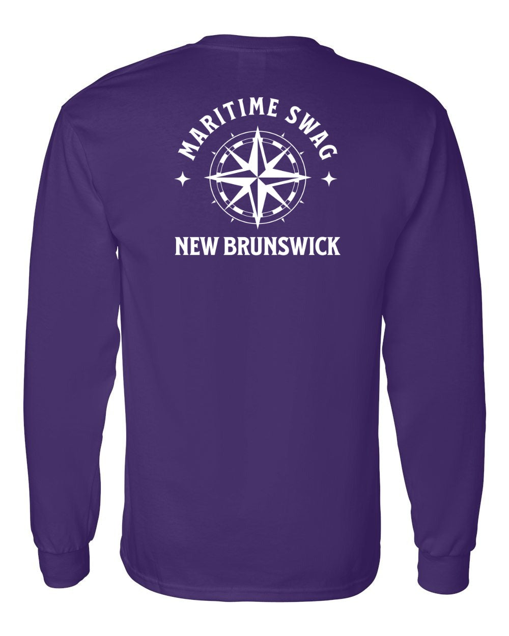 Maritime Swag New Brunswick Compass Left Chest and Back Long Sleeve Tee