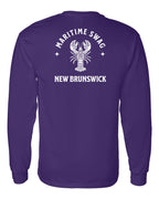 Maritime Swag NB Mandala white Lobster Left Chest and Back Long Sleeve Tee - Unisex