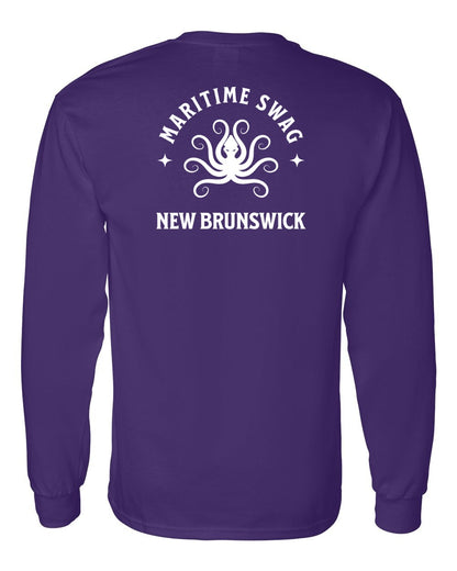 Maritime Swag New Brunswick Octopus Left Chest and Back Long Sleeve Tee