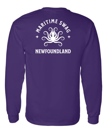 Maritime Swag Newfoundland Octopus Left Chest and Back Long Sleeve