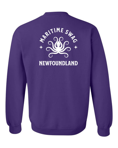 Maritime Swag Newfoundland Octopus Left Chest and Back Crewneck Sweatshirt