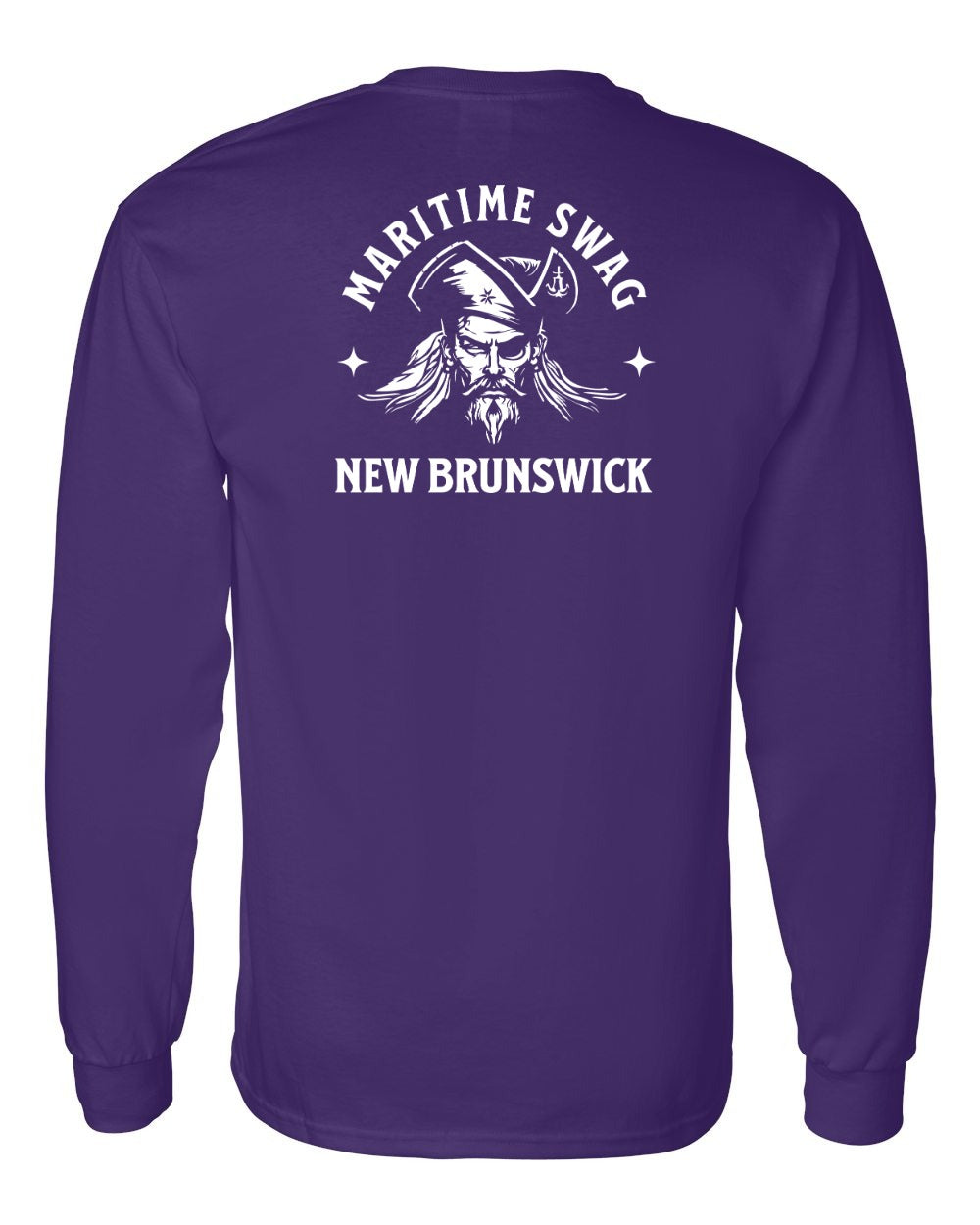Maritime Swag New Brunswick Pirate Left Chest and Back Long Sleeve Tee