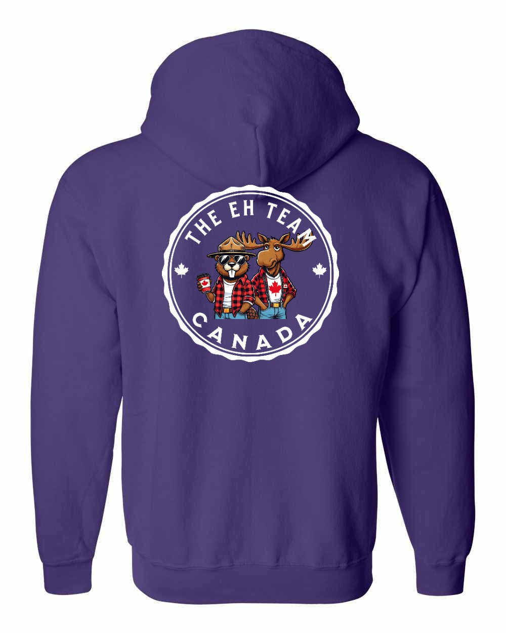 Eh Team Left Chest and Back Zip Hoodie - Gildan Canada (sewn Internationally) - Unisex