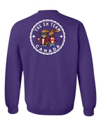 Eh Team Left Chest and Back Crewneck Sweatshirt - Gildan Canada (sewn Internationally) - Unisex