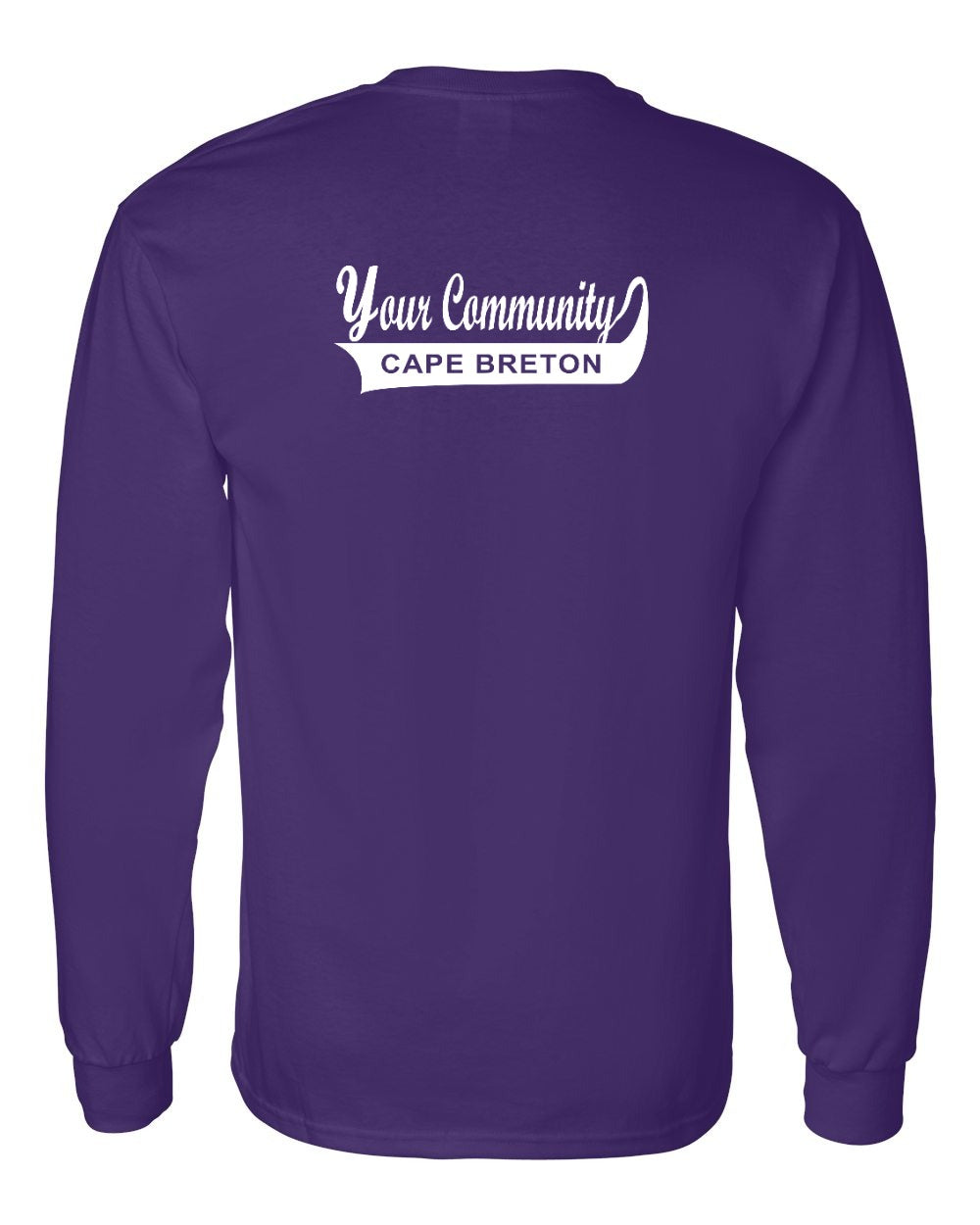 Custom Your Community Swoop (CB) Left Chest and Back Long Sleeve Tee - Unisex