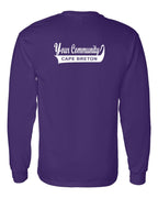 Custom Your Community Swoop (CB) Left Chest and Back Long Sleeve Tee - Unisex