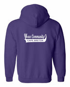 Custom Your Community Swoop (CB) Left Chest and Back Zip Hoodie - Unisex