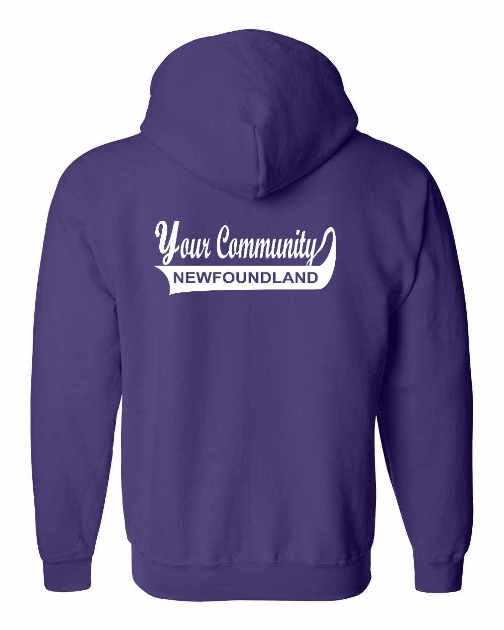 Your Community Swoop (Newfoundland) Left Chest and Back Zip Hoodie