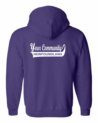 Your Community Swoop (Newfoundland) Left Chest and Back Zip Hoodie