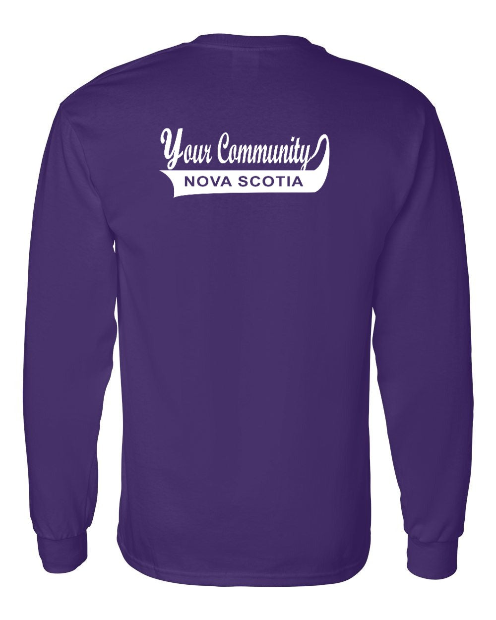 Custom Your Community Swoop (NS) Left Chest and Back Long Sleeve Tee - Unisex