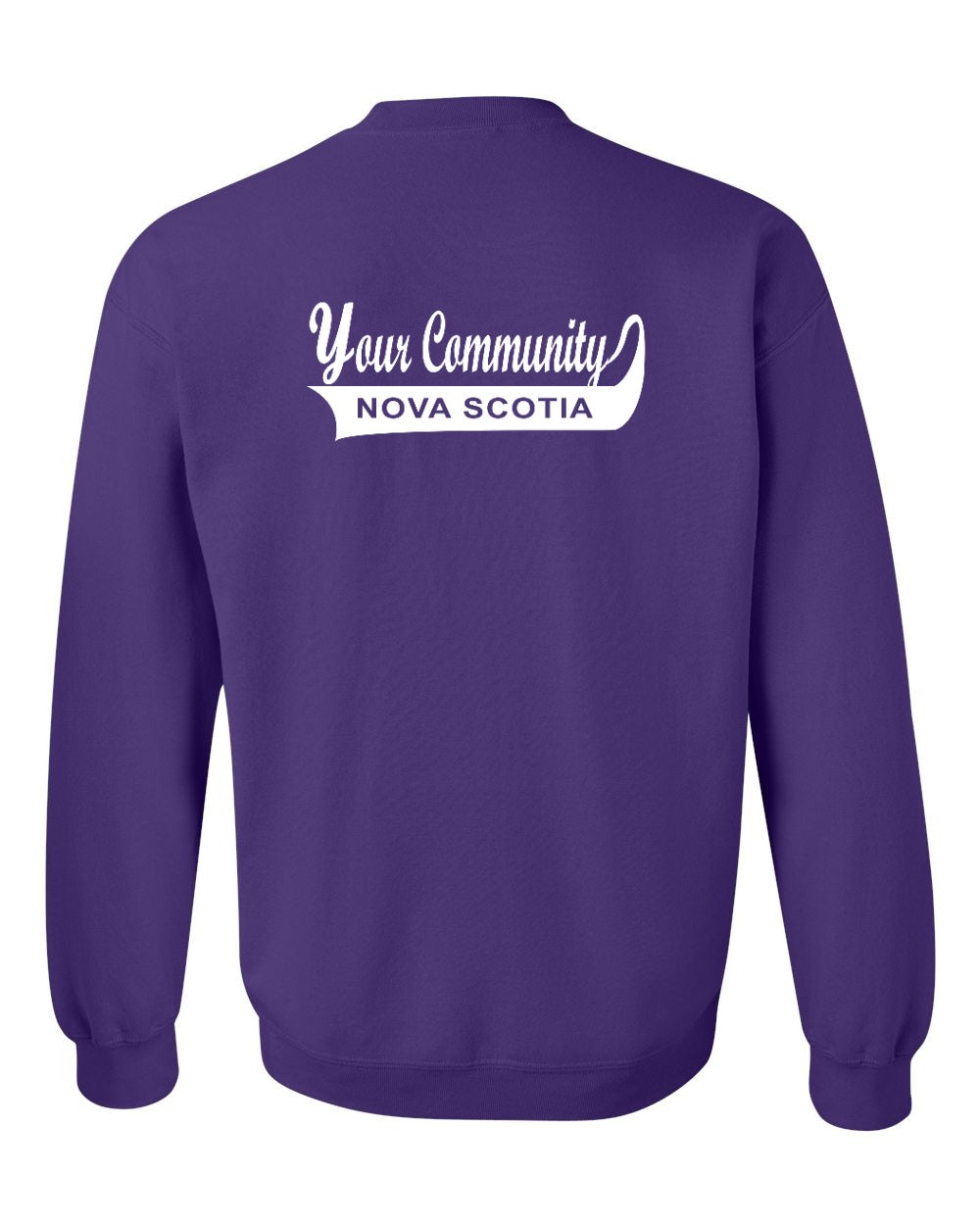 Custom Your Community Swoop (NS) Left Chest and Back Crewneck Sweatshirt - Unisex