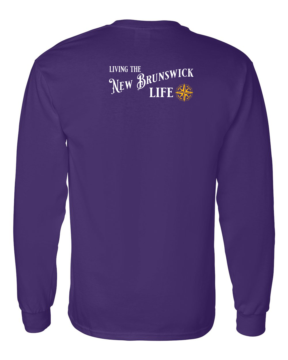 Living the NB Life yellow Left Chest and Back Long Sleeve Tee - Unisex