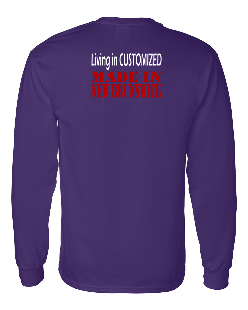 Living in Custom Made in NB Left Chest and Back Long Sleeve Tee - Unisex