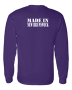 Made In NB ( White Lettering) Left Chest and Back Long Sleeve Tee - Unisex