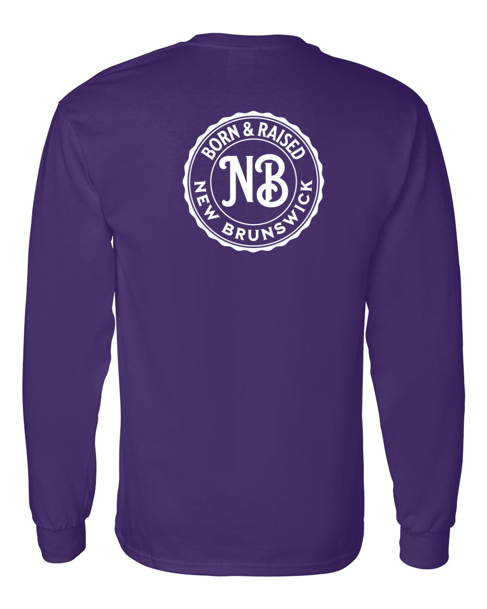 Born & Raised NB Left Chest and Back Long Sleeve Tee - Unisex