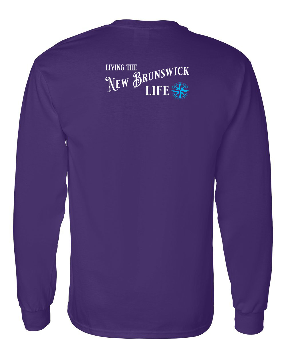 Living the NB Life blue Left Chest and Back Long Sleeve Tee - Unisex