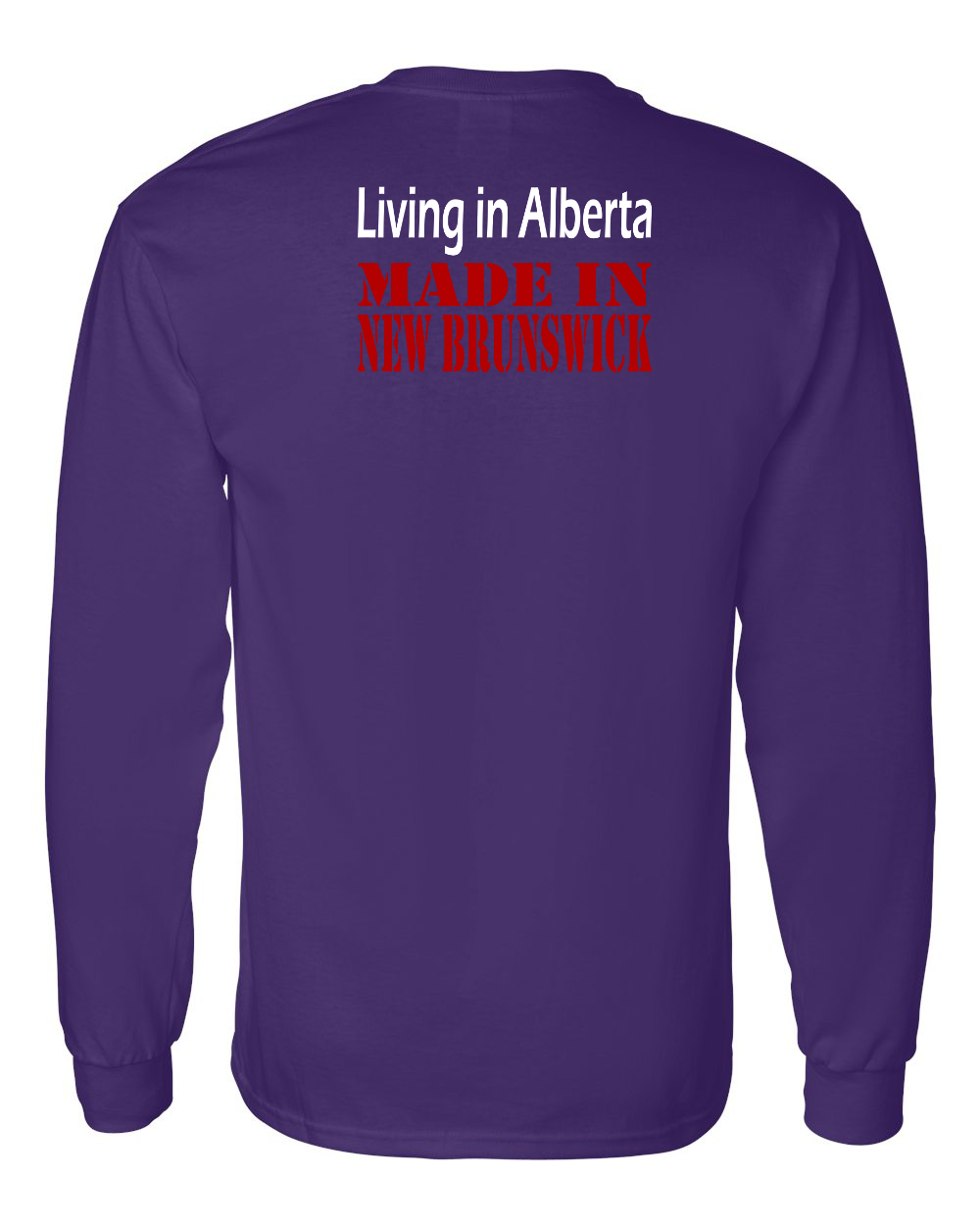 Living Alberta Made in NB Left Chest and Back Long Sleeve Tee - Unisex