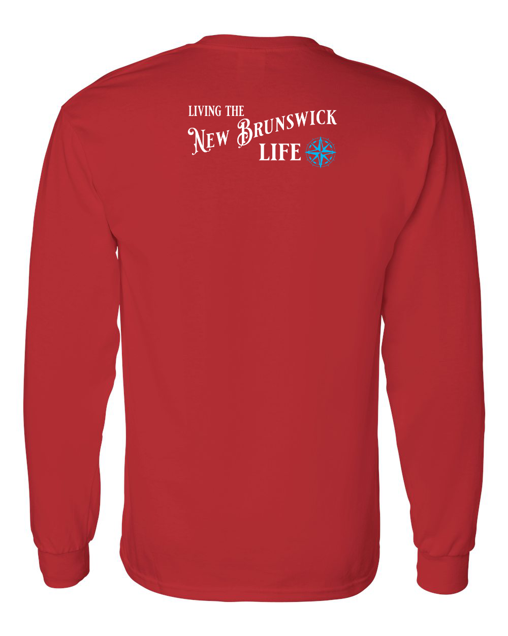 Living the NB Life blue Left Chest and Back Long Sleeve Tee - Unisex