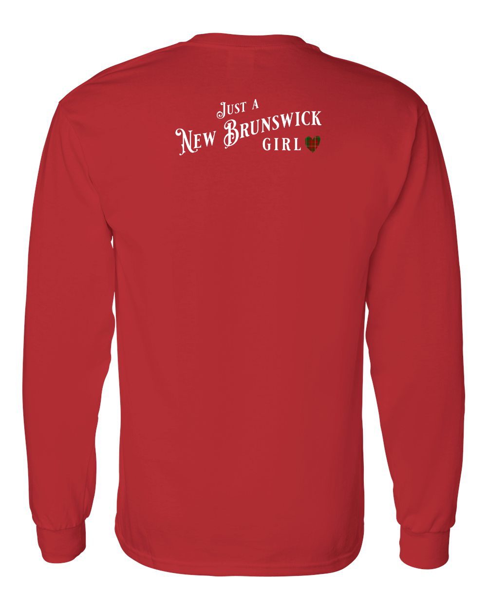 Just a NB Girl Tartan Left Chest and Back Long Sleeve Tee - Unisex