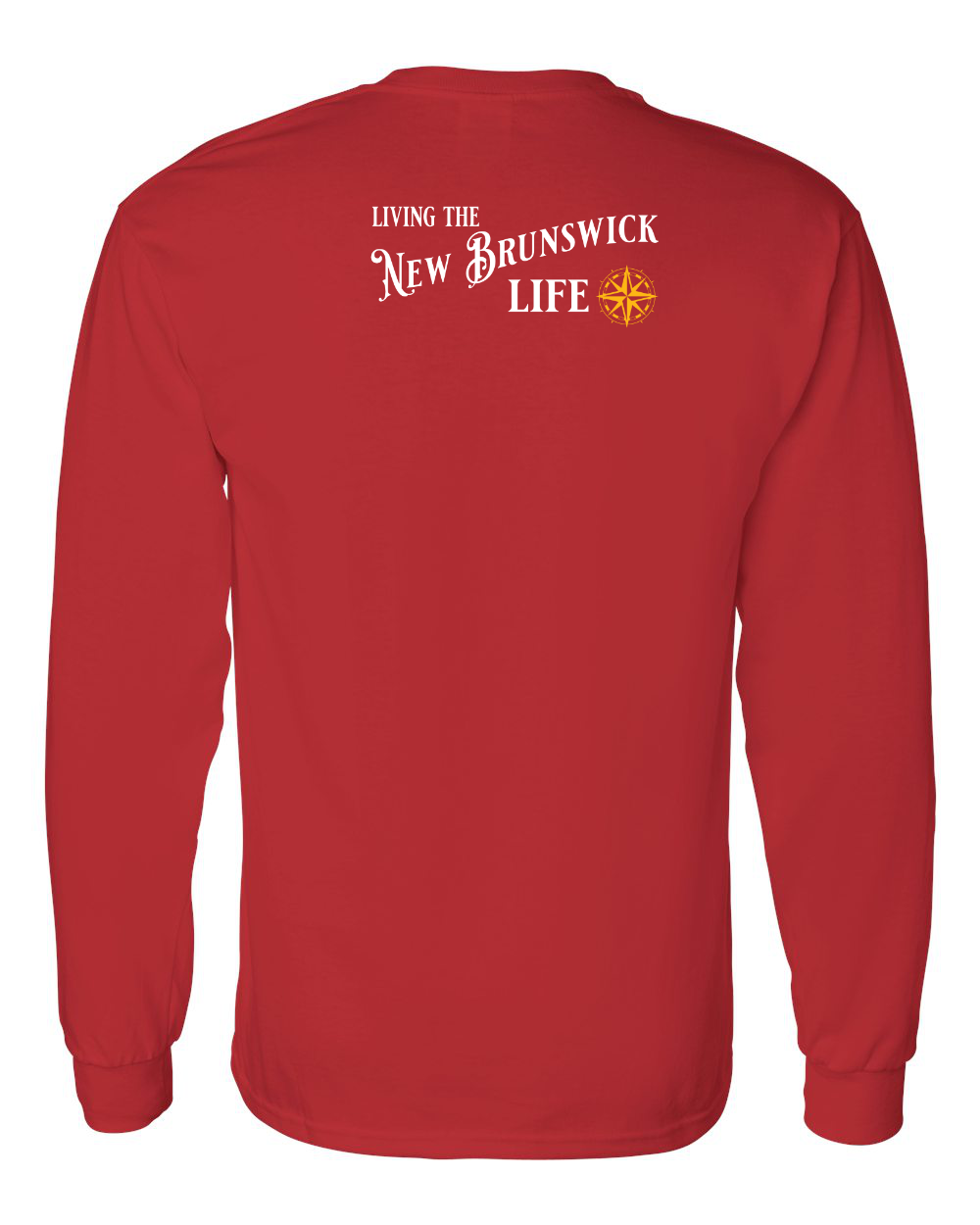 Living the NB Life yellow Left Chest and Back Long Sleeve Tee - Unisex