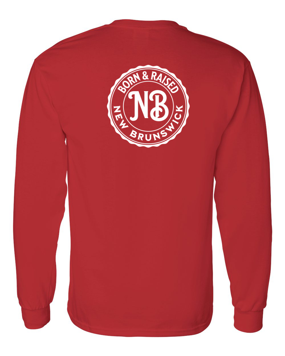 Born & Raised NB Left Chest and Back Long Sleeve Tee - Unisex