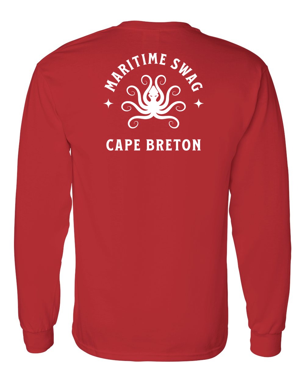 Maritime Swag Cape Breton Octopus Left Chest and Back Long Sleeve Tee