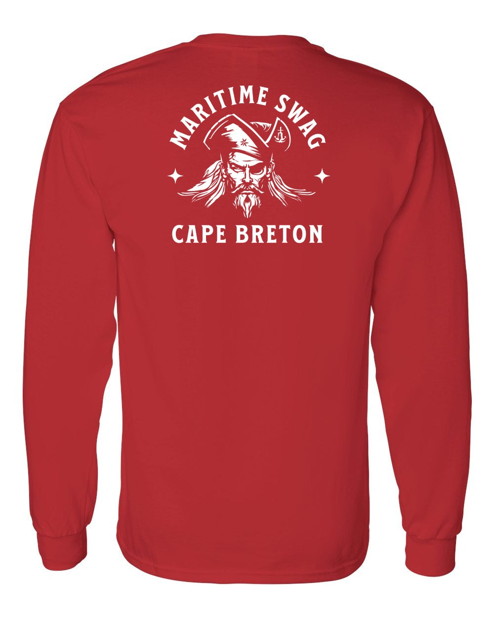 Maritime Swag Cape Breton Pirate Left Chest and Back Long Sleeve Tee