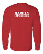 Made In CB White Left Chest and Back Long Sleeve Tee - Unisex