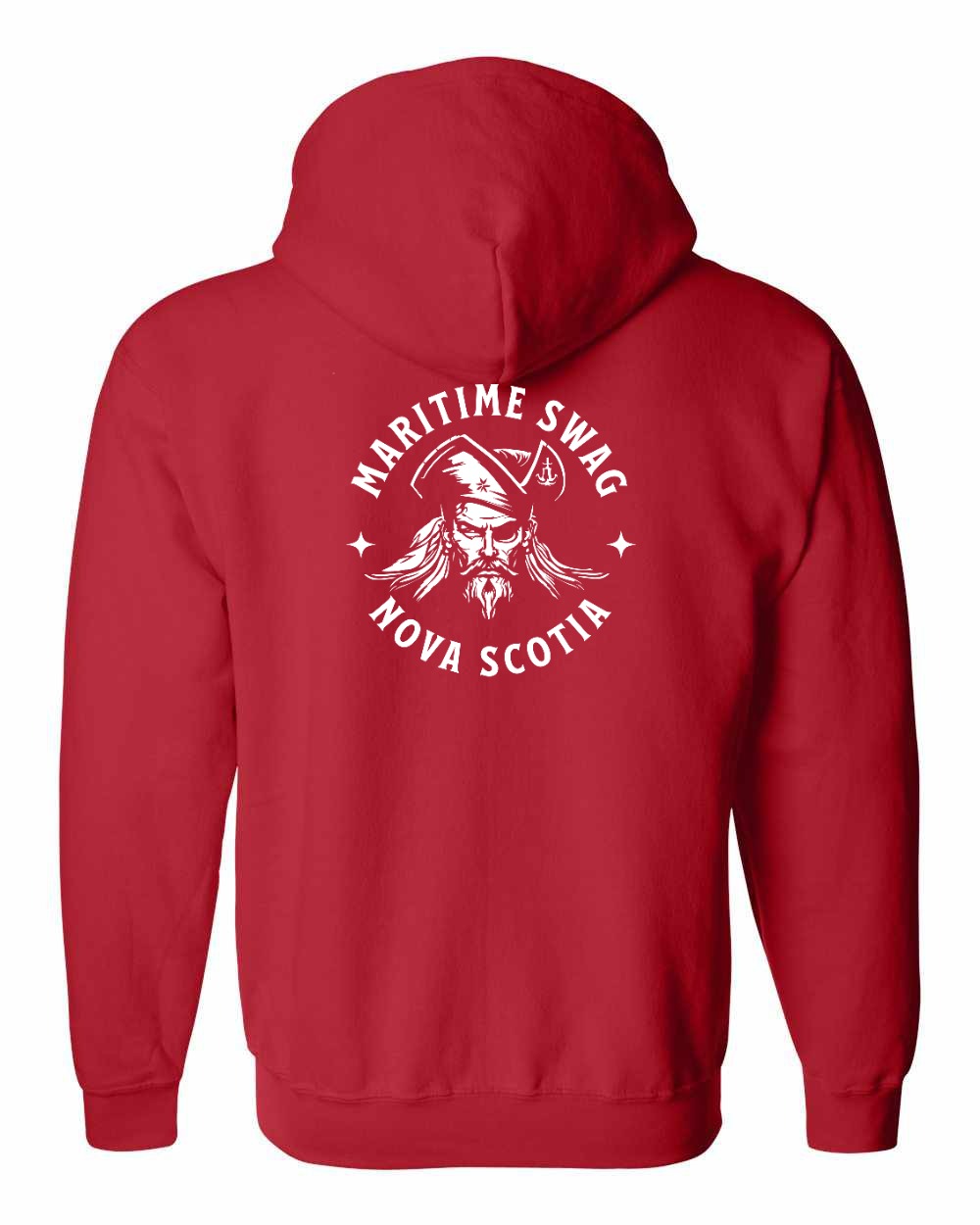 Maritime Swag Nova Scotia Pirate Left Chest and Back zip-hoodie