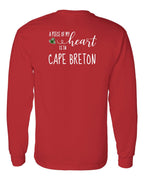 A piece of My heart in CB Tartan Heart Left Chest and Back Long Sleeve Tee - Unisex