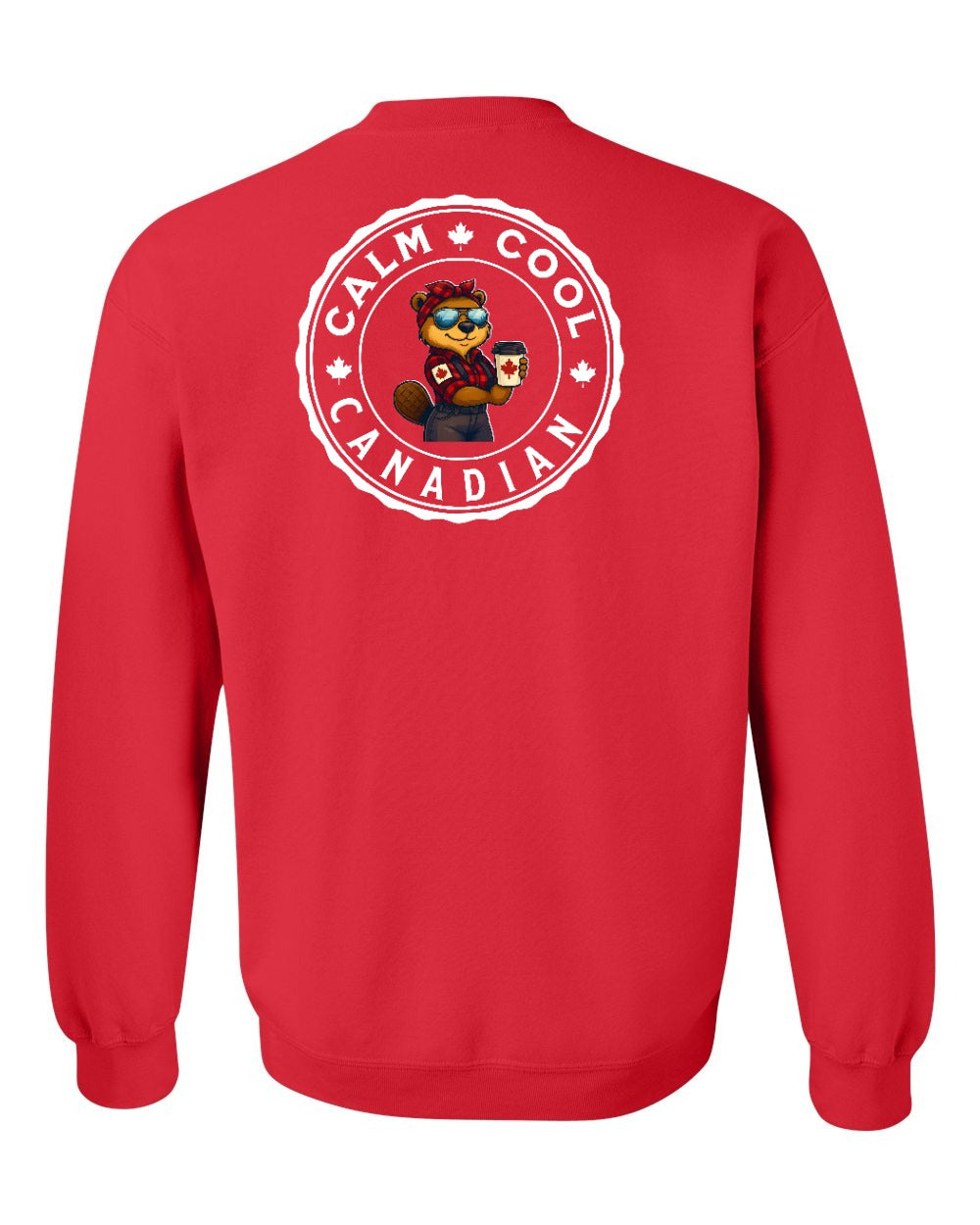 Calm Cool Rosie Sunglasses Left Chest and Back Crewneck Sweatshirt - Gildan Canada (sewn Internationally) - Unisex