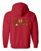 Canada Flowers Left Chest and Back Zip Hoodie - Gildan Canada (sewn Internationally) - Unisex
