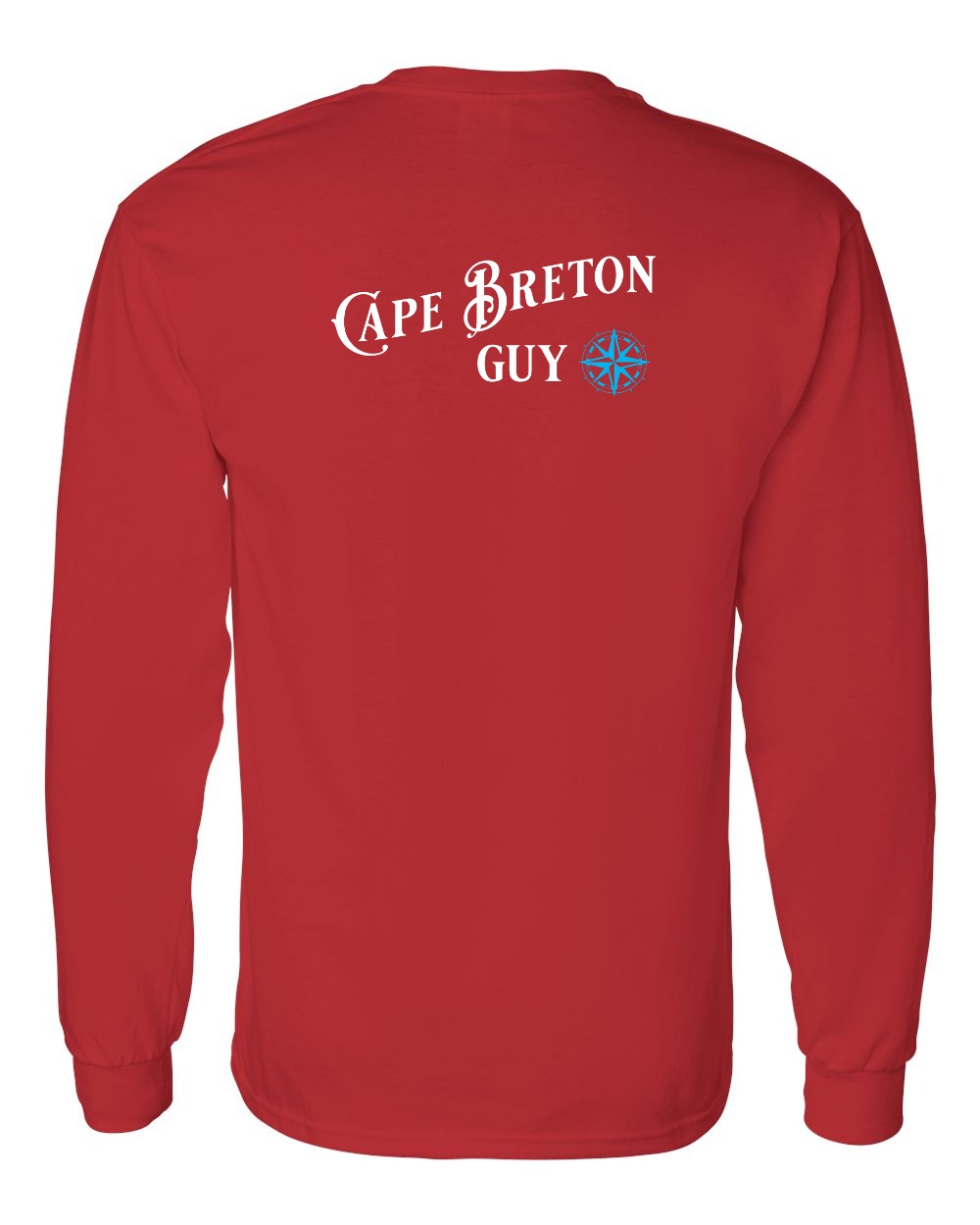 CB Guy Blue Left Chest and Back Long Sleeve Tee - Unisex