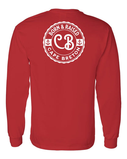 Born & Raised Cape Breton Left Chest and Back Long Sleeve Tee