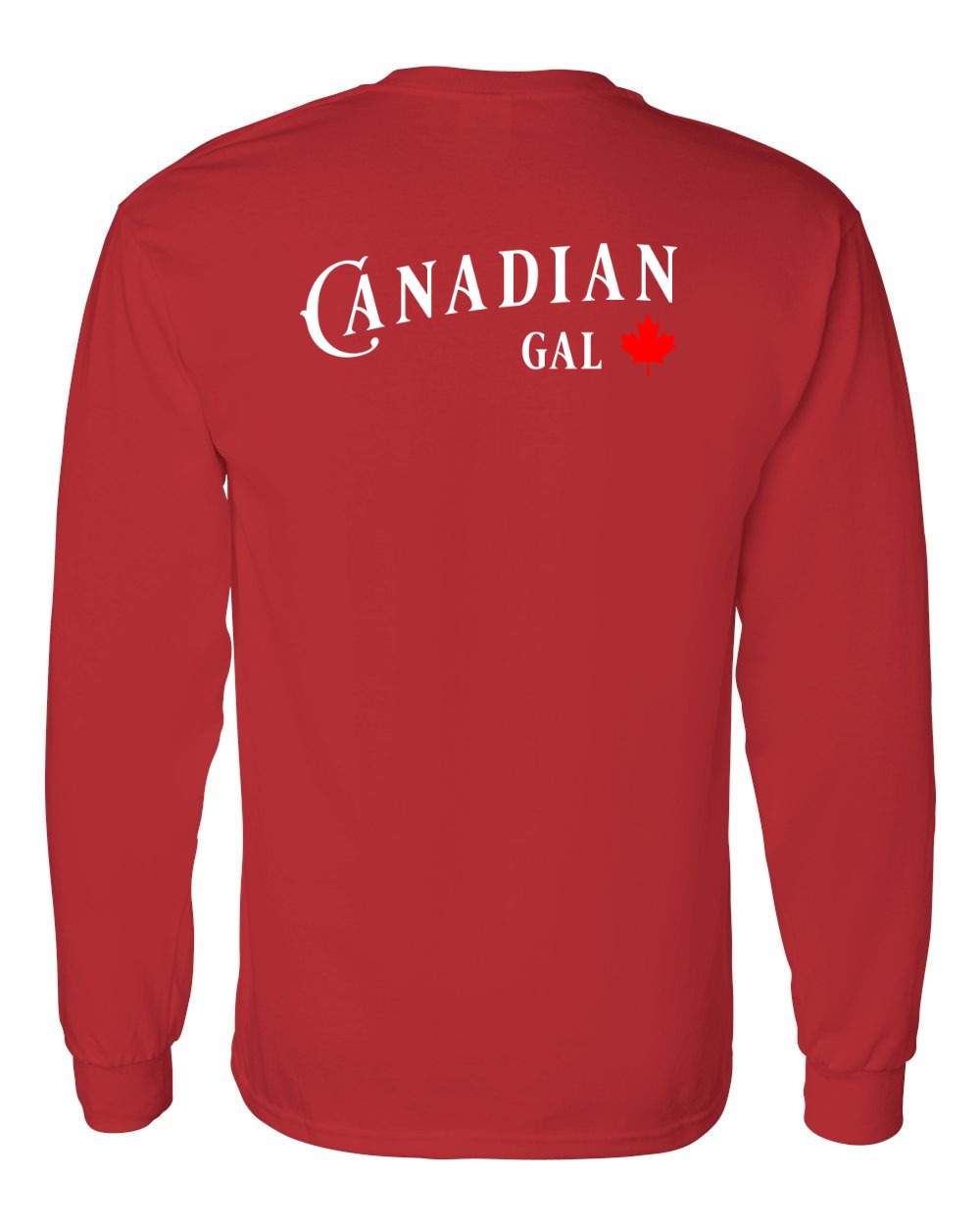 Canadian Gal Left Chest and Back Long Sleeve - Gildan Canada (sewn Internationally) - Unisex