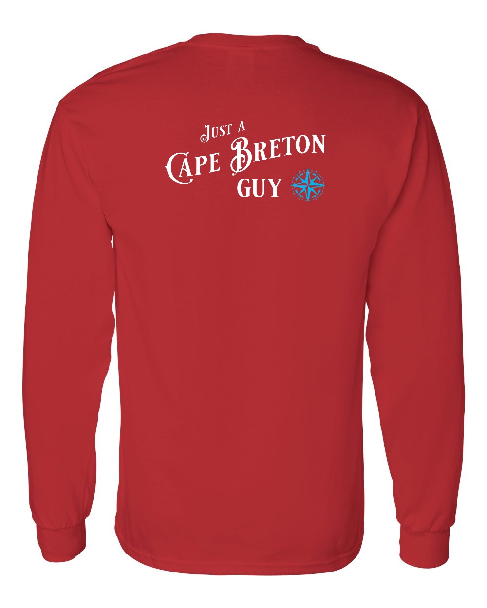 Just a CB Guy Blue Left Chest and Back Long Sleeve Tee - Unisex