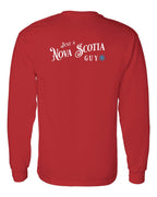 Just a NS Guy Blue Left Chest and Back Long Sleeve Tee - Unisex